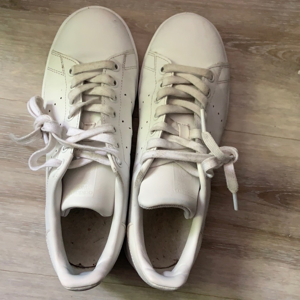 All White Adidas Stan Smith Shoes